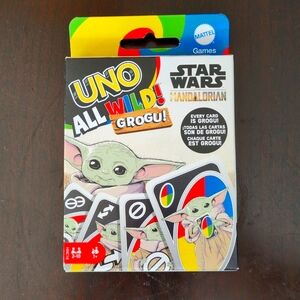 UNO Star Wars The Mandalorian All Wild! Grogu! NEW Mattel Card Game 7 yrs + Kids